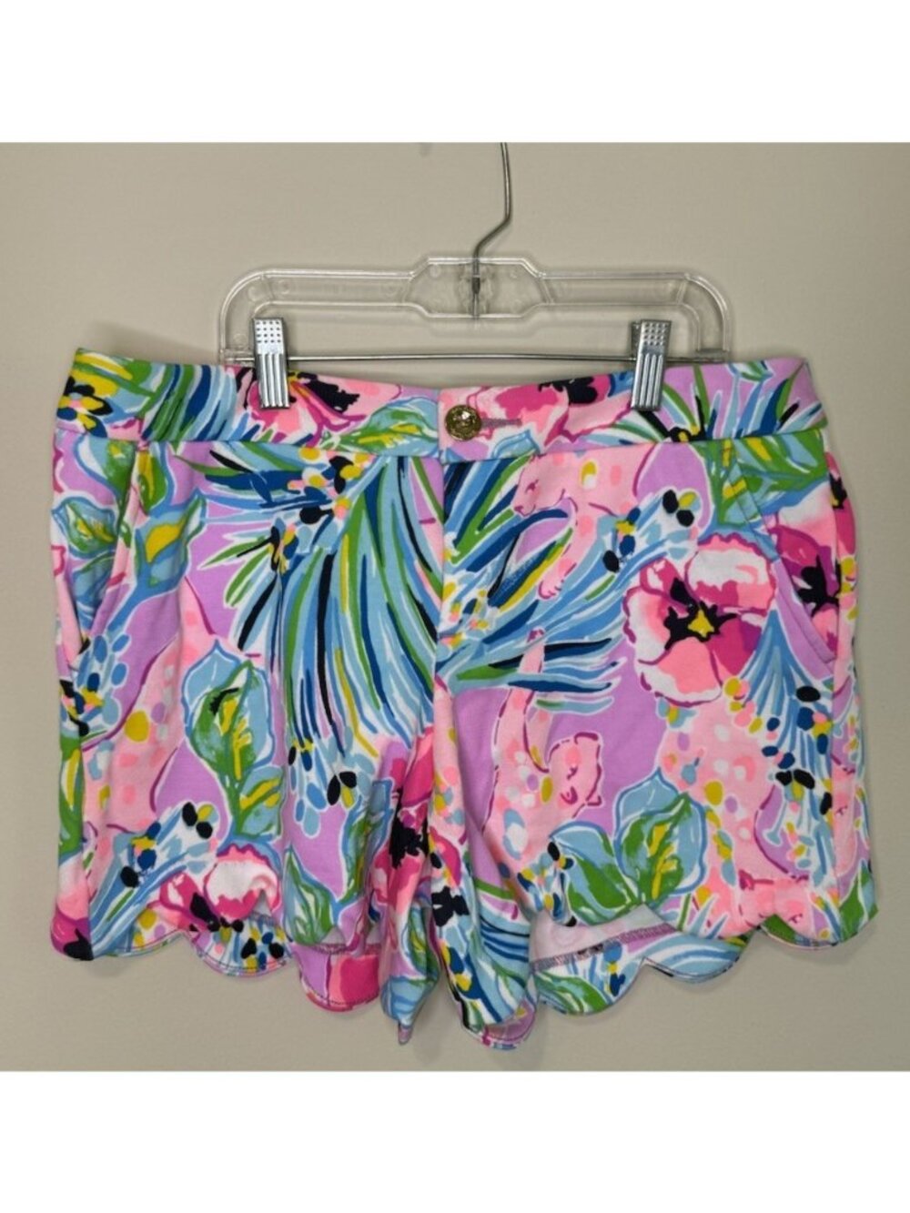 New Lilly Pulitzer Buttercup Knit Shorts Flower and Friends